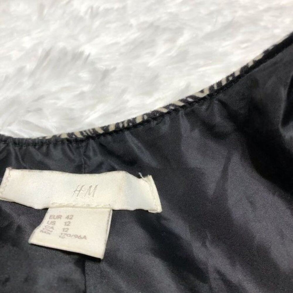 H&M Womens Coat 12 Geometric Duster Long Sleeve - Picture 4 of 5